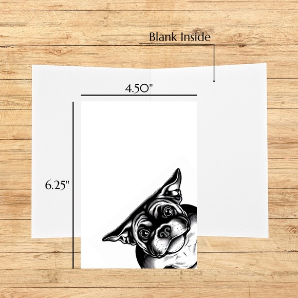 Whimsical Boxer Dog Blank Notecards with Peel and Stick Envelopes - Picture 7 of 10